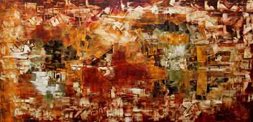 EL COMIENZO DEL OTOÑO <br>
Óleo/Lino 100x200cm  