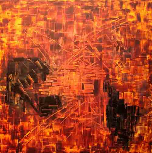 LABERINTOS DIFUMINADOS
  <br>
Óleo/Lino 120X120cm  