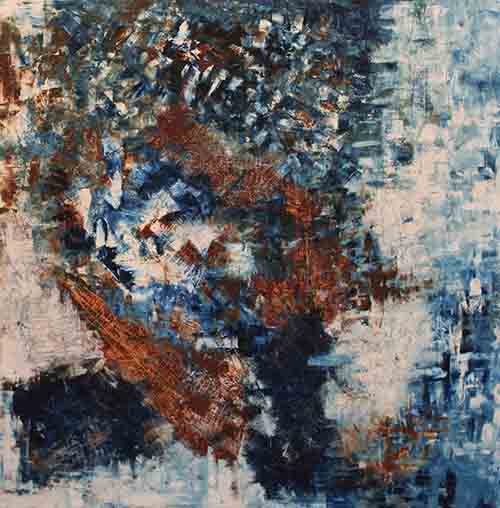 MOVIMIENTO <br>
Óleo/Creta 120x120cm 